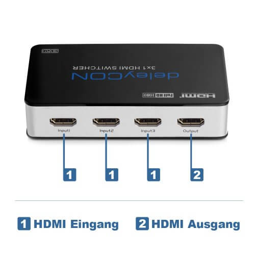 HDMi Switch Beispiel / HDMI Splitter, 3 Eingämge und 1 Ausgang