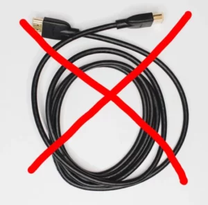HDMI Kabel durchgestrichen (Als Symbol für WIreless HDMI)